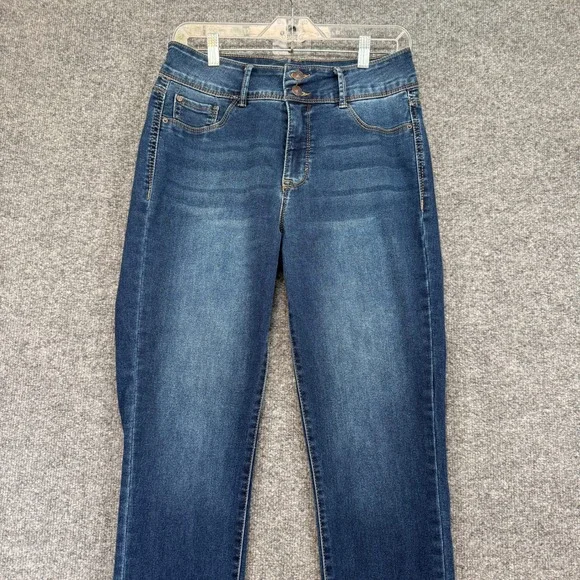 Curve Appeal Jeans Womens 8 Dark Blue Curve Creator High Rise Skinny Denim - Picture 3 of 12